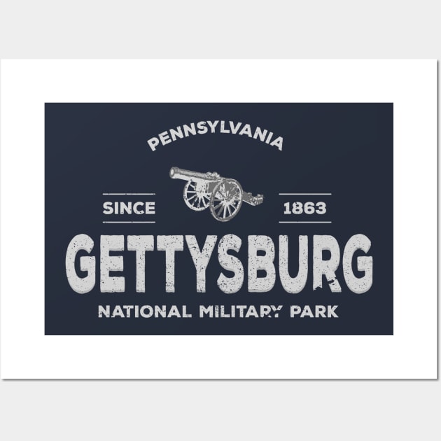 Vintage Gettysburg 1863 National Military Park Graphic Wall Art by The 1776 Collection 